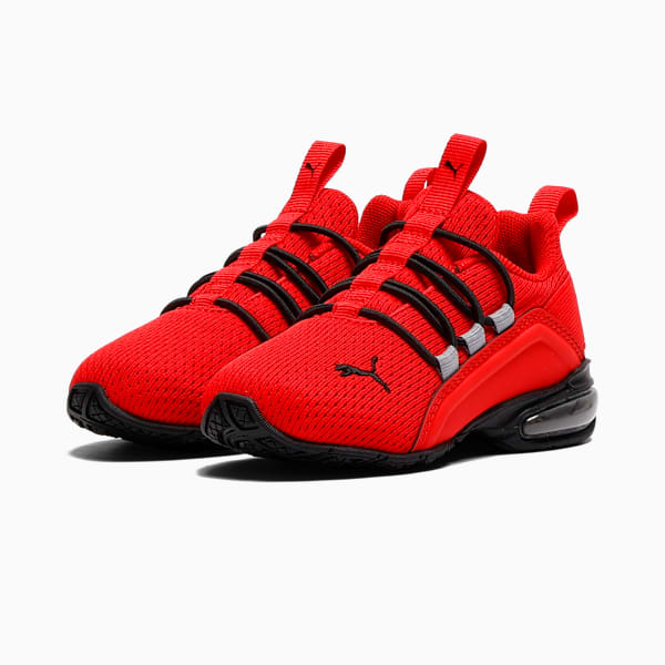 Tenis para infantes Axelion Mesh, For All Time Red-PUMA Black, extralarge